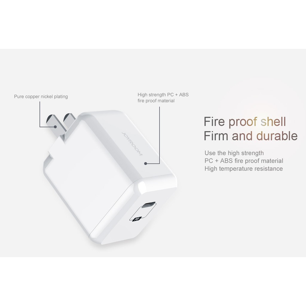 [Mã 2404EL10K giảm 10K đơn 20K] Củ Sạc Nhanh JOYROOM - TC084PD Cho Iphone Chuẩn PD Chính Hãng HTL cốc cóc