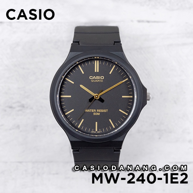 Đồng hồ nam dây nhựa Casio chính hãng Anh Khuê MW-240-1E2VDF (43mm)