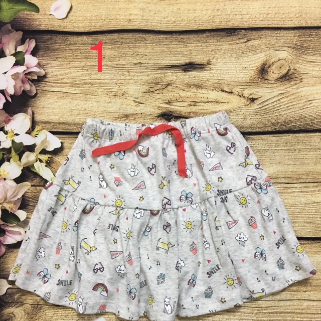 Chân váy bé gái cotton hoa