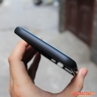 Ốp Lưng Iphone XS Max Vân Da Khắc Hình Cây Dù Viền Chỉ (Full Màu)