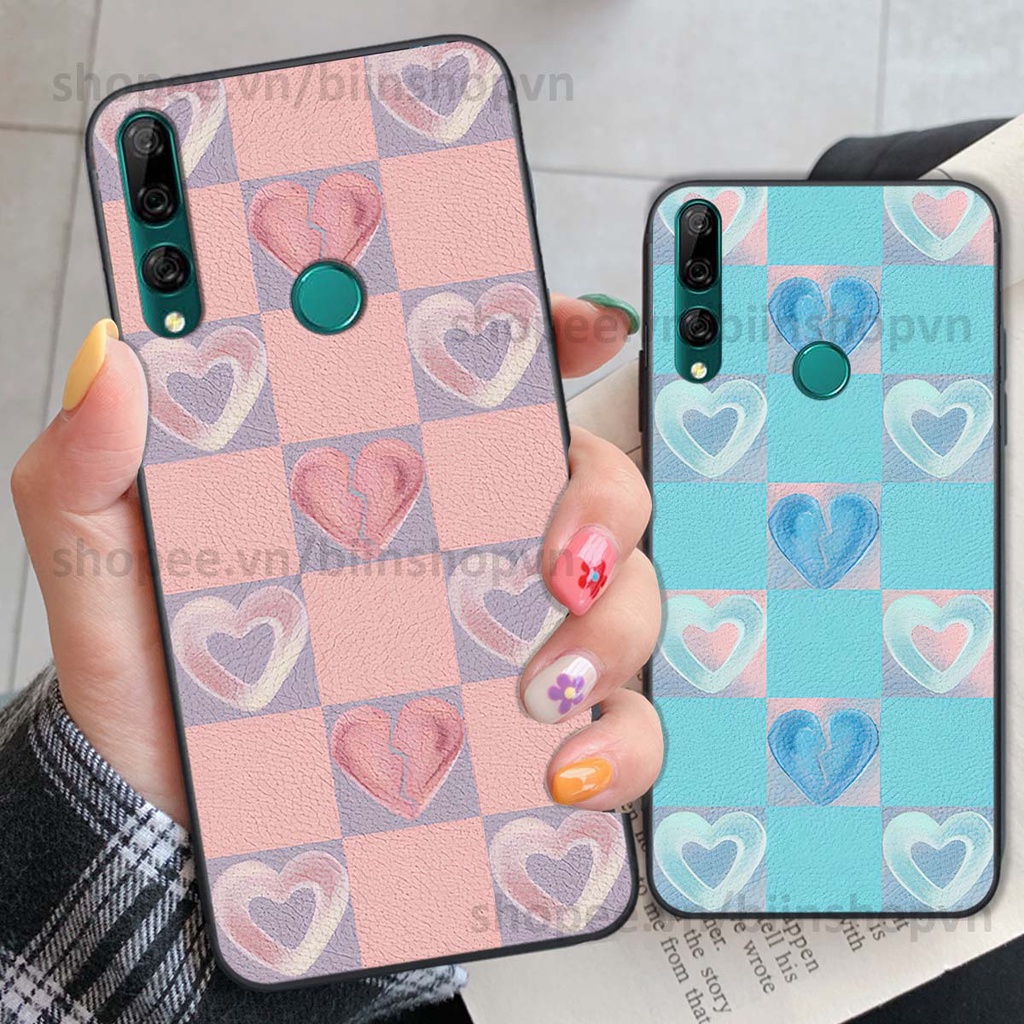 Ốp Huawei Y9 2019 / Y9 Prime 2019 caro trái tim nhiều màu sắc, đầy cá tính, khẳng định phong cách