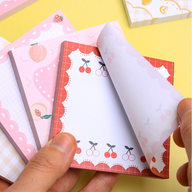 Xấp Giấy Dán Ghi Chú 80 Tờ Họa Tiết Trái Cây Xinh Xắn Ngọt Ngào