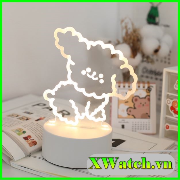 Đèn ngủ 3D Gấu - Quà tặng sinh nhật, quà tặng sinh nhật , valentine cho bạn trai