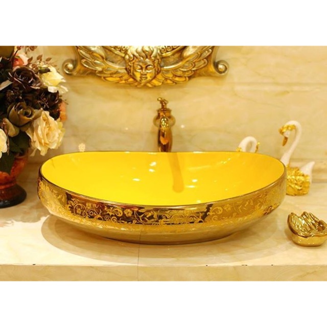 Chậu rửa lavabo gốm sứ nghệ thuật BO-Art .( Mã số BO-005 ).