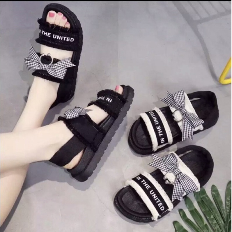 Sandal nữ dép quai hậu học sinh quai ngang