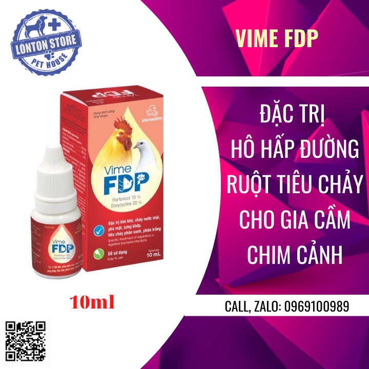 VEMEDIM Vime FDP gà đá, bồ câu, vịt uống hết hô hấp, tiêu chảy, vết thương. Vemedim &amp; Lonton Store