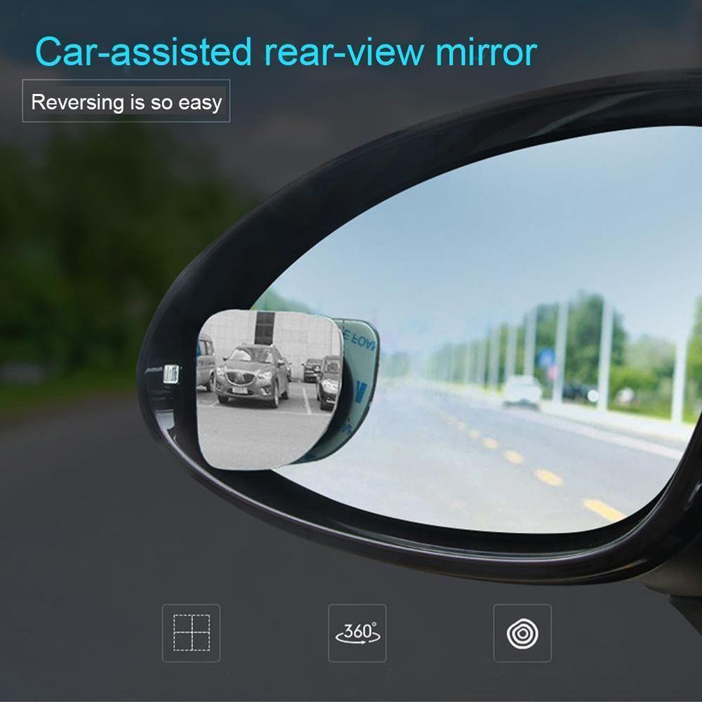 Set 2 Gương Chiếu Hậu Góc Rộng Xoay 360 Độ Nhìn Điểm Mù Cho Xe Hơi / Xe Máy