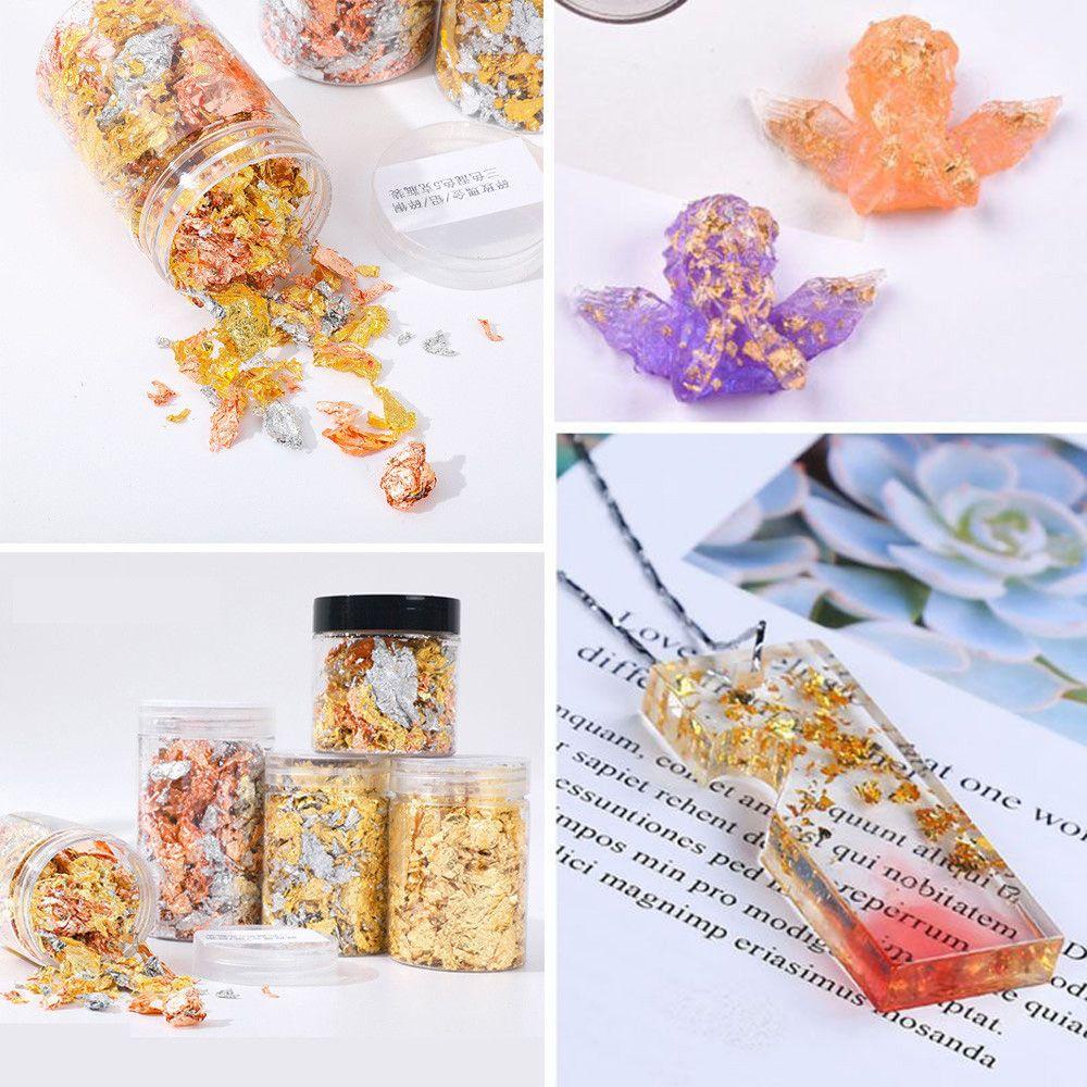 DIACHAVN Hoàng Đạo 3g / 5g / 10g|Cuộn Giấy Bạc Dùng Làm Trang Sức Thủ Công|Phụ Kiện Giả uv Chuyên Dụng Cho uv|Phụ Kiện Trang Trí Bằng Nhựa Resin Độc Đáo