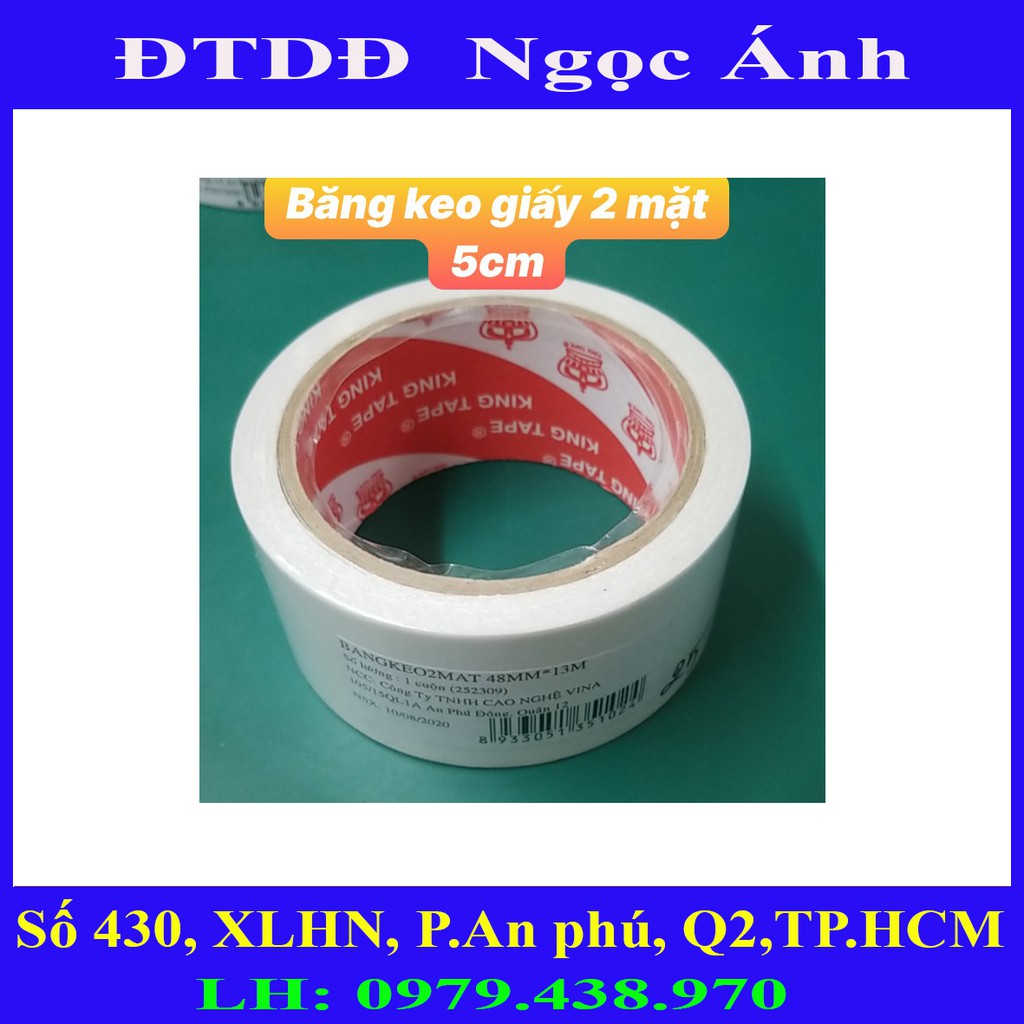 Băng keo giấy 2 mặt  2p5 đến 5p cao cấp