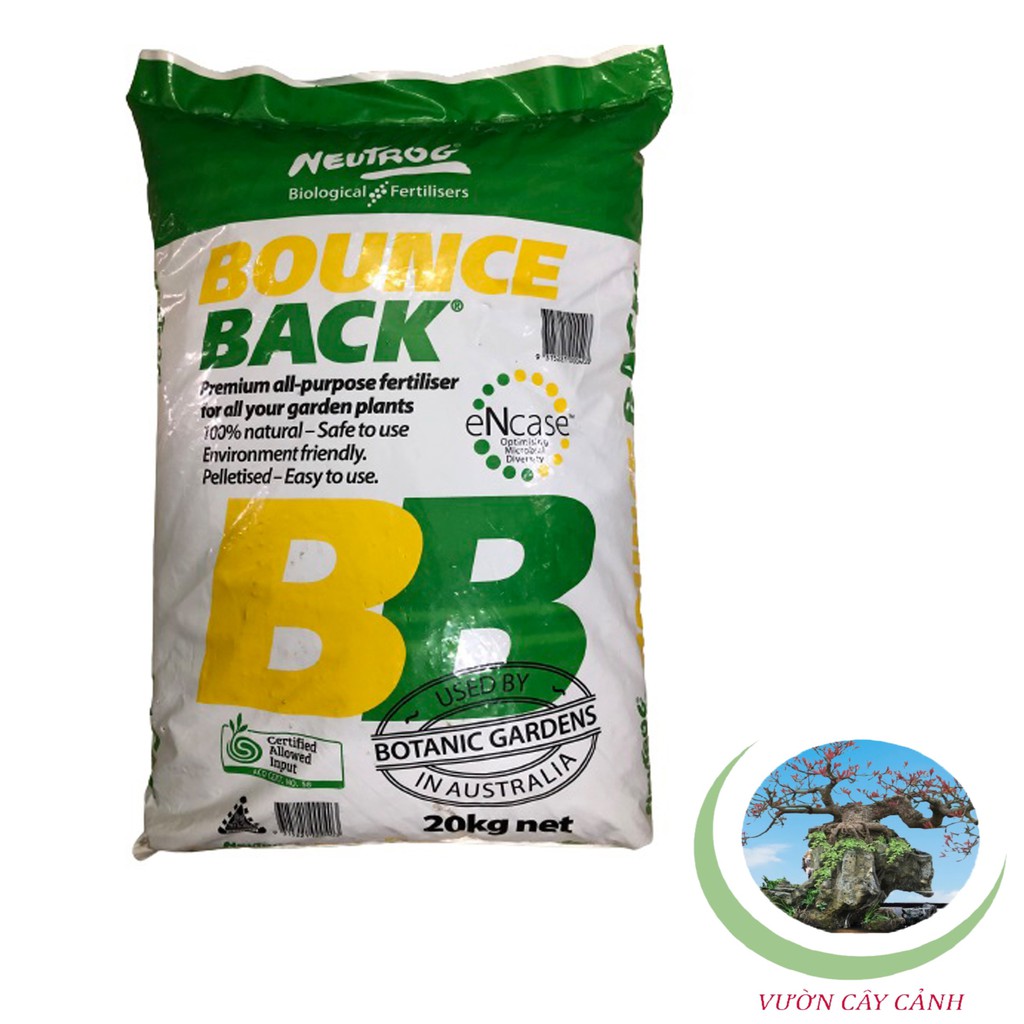 Phân Hữu Cơ Đậm Đặc Dạng Viên Bounce Back - #170# 20kg