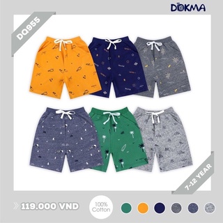 Quần short bé trai Dokma chất cotton da cá 7-12Y DQ955
