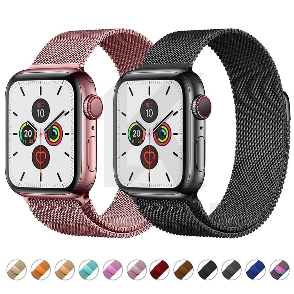 Dây Đeo Inox Milanese Cho Đồng Hồ Thông Minh Apple Watch 38 / 40 / 41mm 42 / 44 / 45mm 7 6 5 4 3 2 1 6 Se Series T500