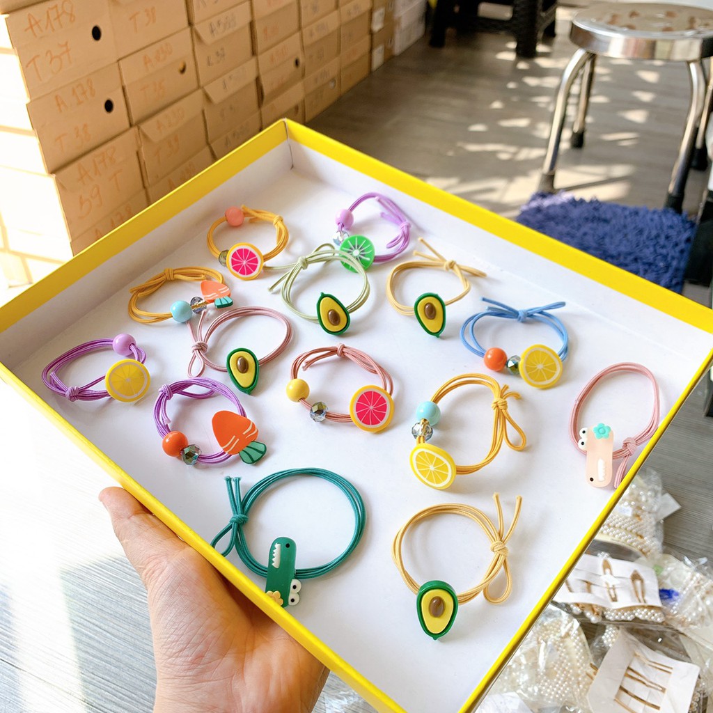 (MÀU NGẪU NHIÊN) DÂY BUỘC TÓC NỮ HÌNH DỄ THƯƠNG