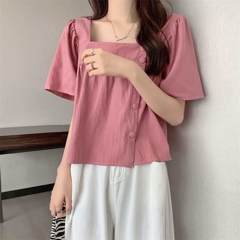 Áo NgắN Tay Cổ Vuông Xinh XắN Cho Nữ JL-TX-416