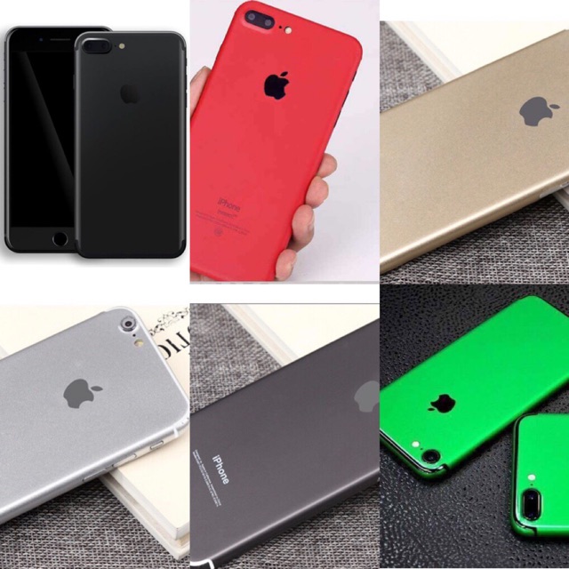 Skin màu dán mặt sau iphone giả chất liệu mạ kim loại cho IPhone 6/6s, 6/6sPLus ,7/8 ,7/8plus .đủ mẫu