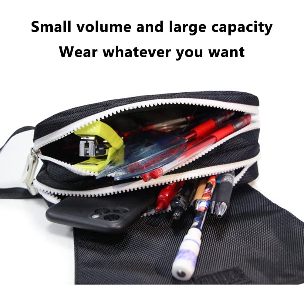 Bóp Viết Hai Lớp Có Khóa Kéo In Chữ Stranger JP5