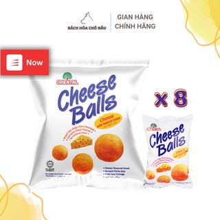 NOWSHIP Túi 8 Gói Snack Cheese Balls Malaysia Viên Phô Mai Cực Ngon 112GR 14GR/Gói [Date Mới] [Hàng Chính Hãng]