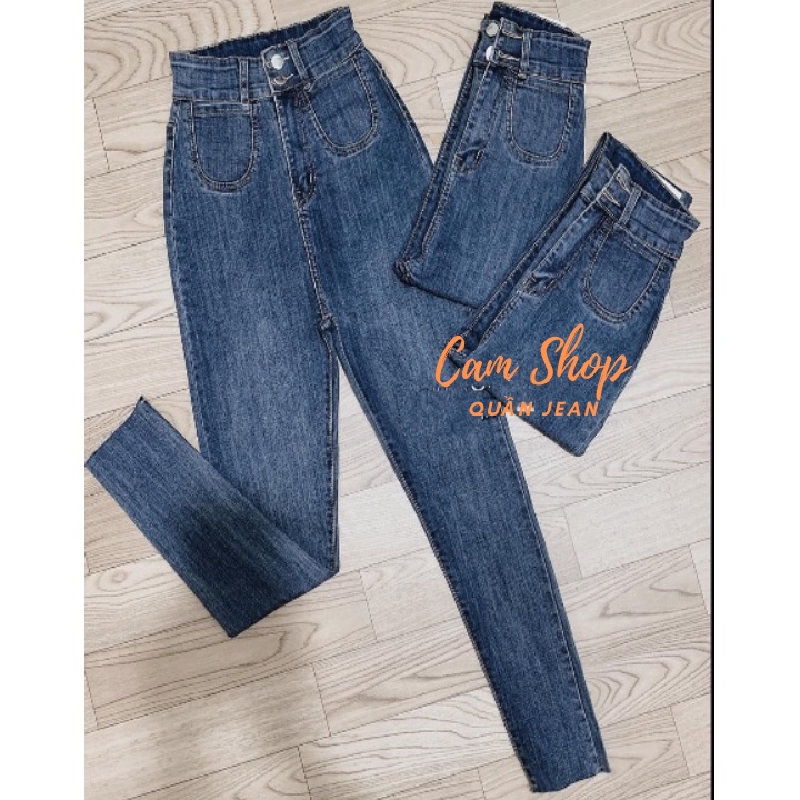 Quần jean nữ quần skinny quần bò nữ đẹp lưng cao tốn dáng hai túi trước co dãn thoải mái Cam shop C01 - Hàng nhập khẩu
