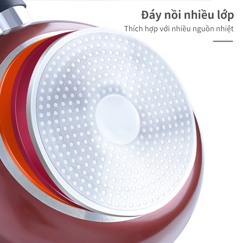 INSSA Nồi chống dính, bếp từ, bếp gas, dụng cụ nấu ăn chống dính chuyên dụng, chảo đa năng, chảo chiên gia dụng