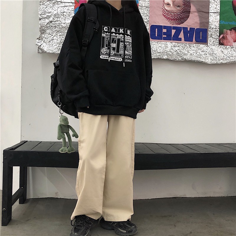 Áo nỉ hoodie nữ form rộng Áo hoodie nữ oversize trơn màu đen xám nâu chất nỉ học sinh sinh viên hàn quốc ulzzang | BigBuy360 - bigbuy360.vn