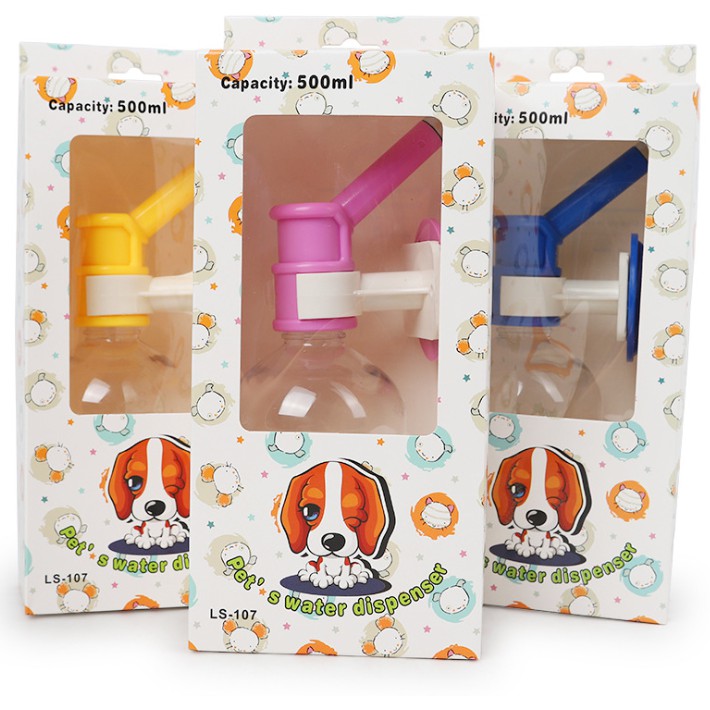 bình gắn treo máng chuồng có binh cho chó mèo