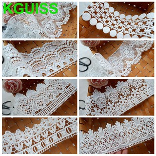 Cuộn ren cotton rộng 10-17cm làm đồ trang trí thủ công
