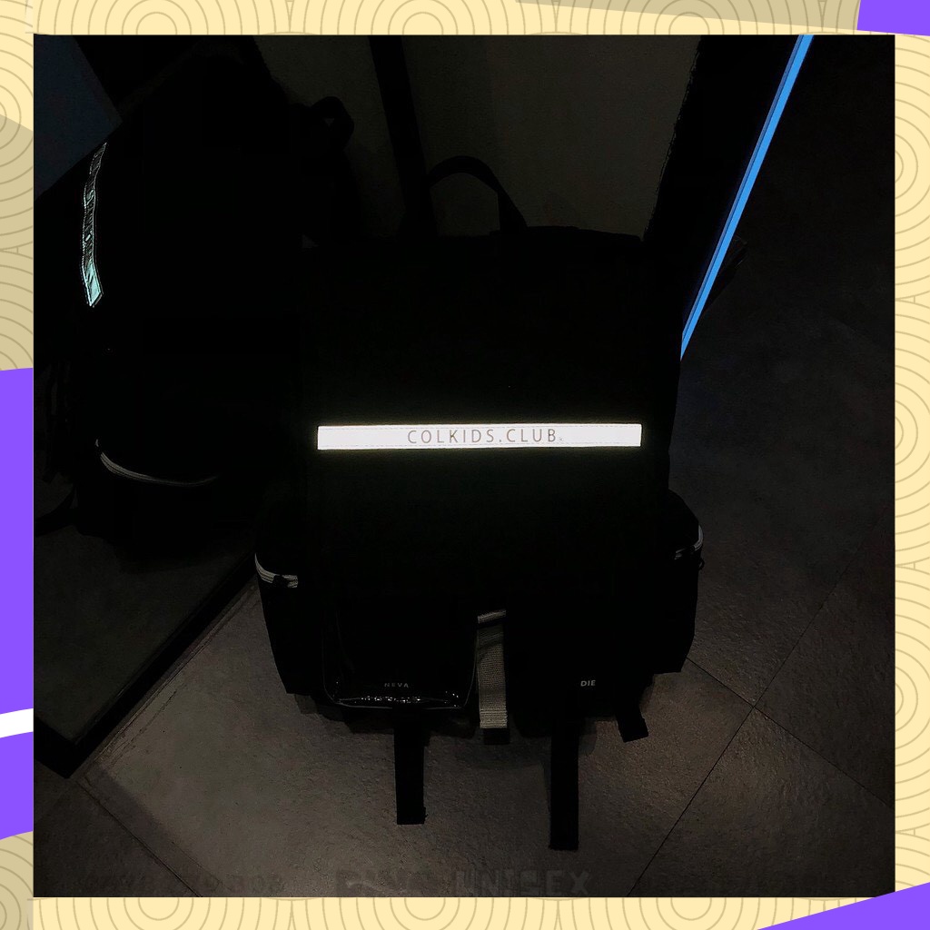 Balo Đi Học Colkids Club SS3 Phản Quang Thời Trang Màu Đen