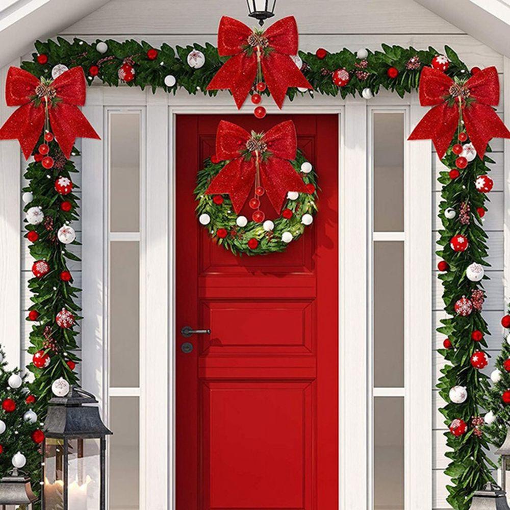 Nơ Trang Trí Giáng Sinh / Năm Mới Màu Đỏ Cỡ Lớn