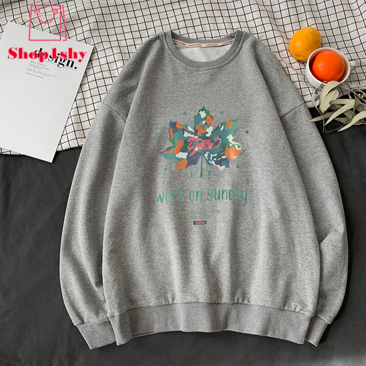 5 Color Men Sweatshirt Oversize Shirt Fashion Pullover Athletic Closure Long Sleeve Maple Leaf Print | BigBuy360 - bigbuy360.vn