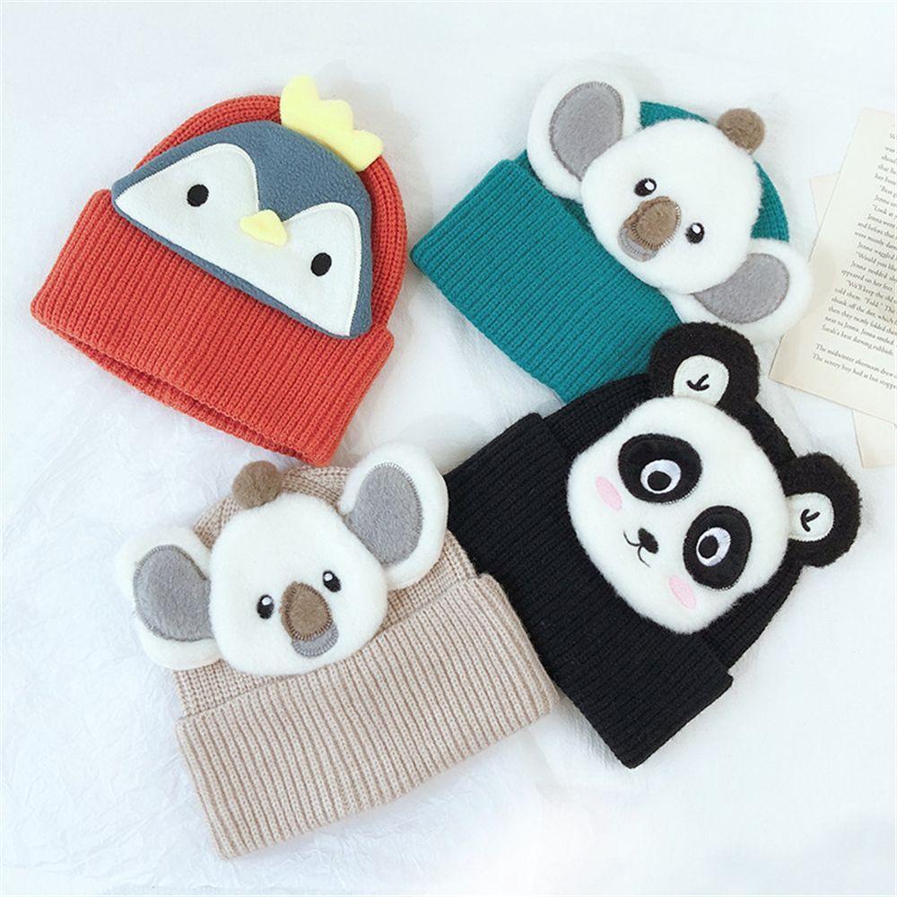 Mũ Beanie In Họa Tiết Thú Dễ Thương Thời Trang Mùa Đông Cho Bé Trai Và Gái