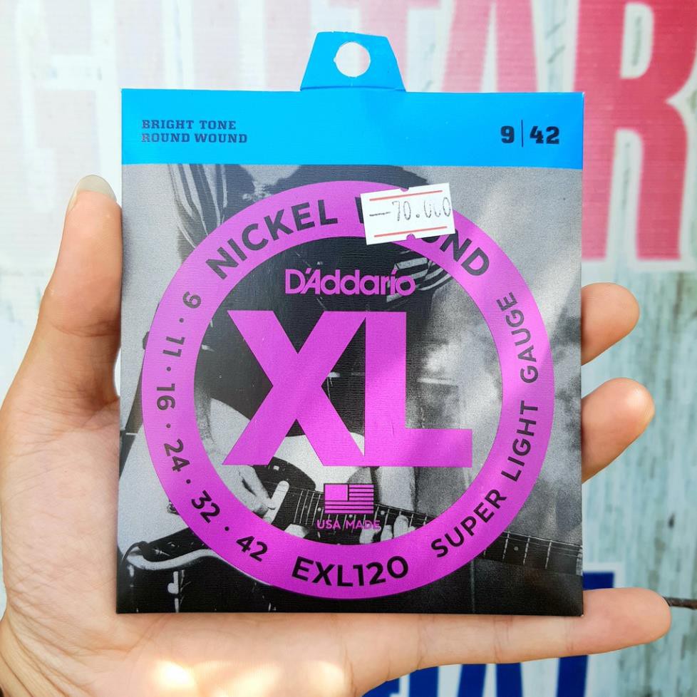 Dây đàn Guitar điện D'Addario EXL110 - EXL120 | MADE IN CHINA | 1 bộ -  6 dây |