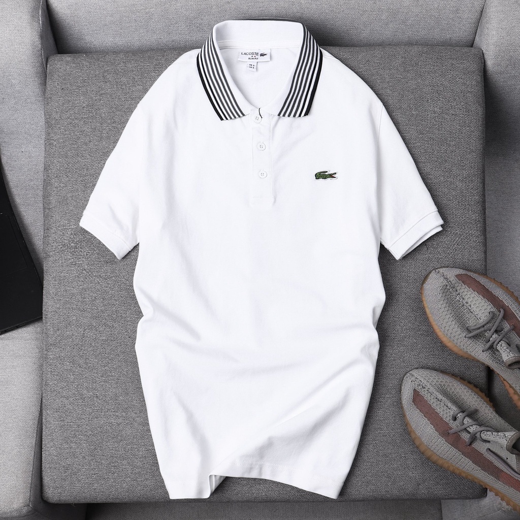 Aó polo nam LCST cổ 3 khuy,Form Slimfit,vải cotton cá sấu dư xịn co dãn 4 chiều,thấm hút mồ hôi,Hàng VNXK TH092