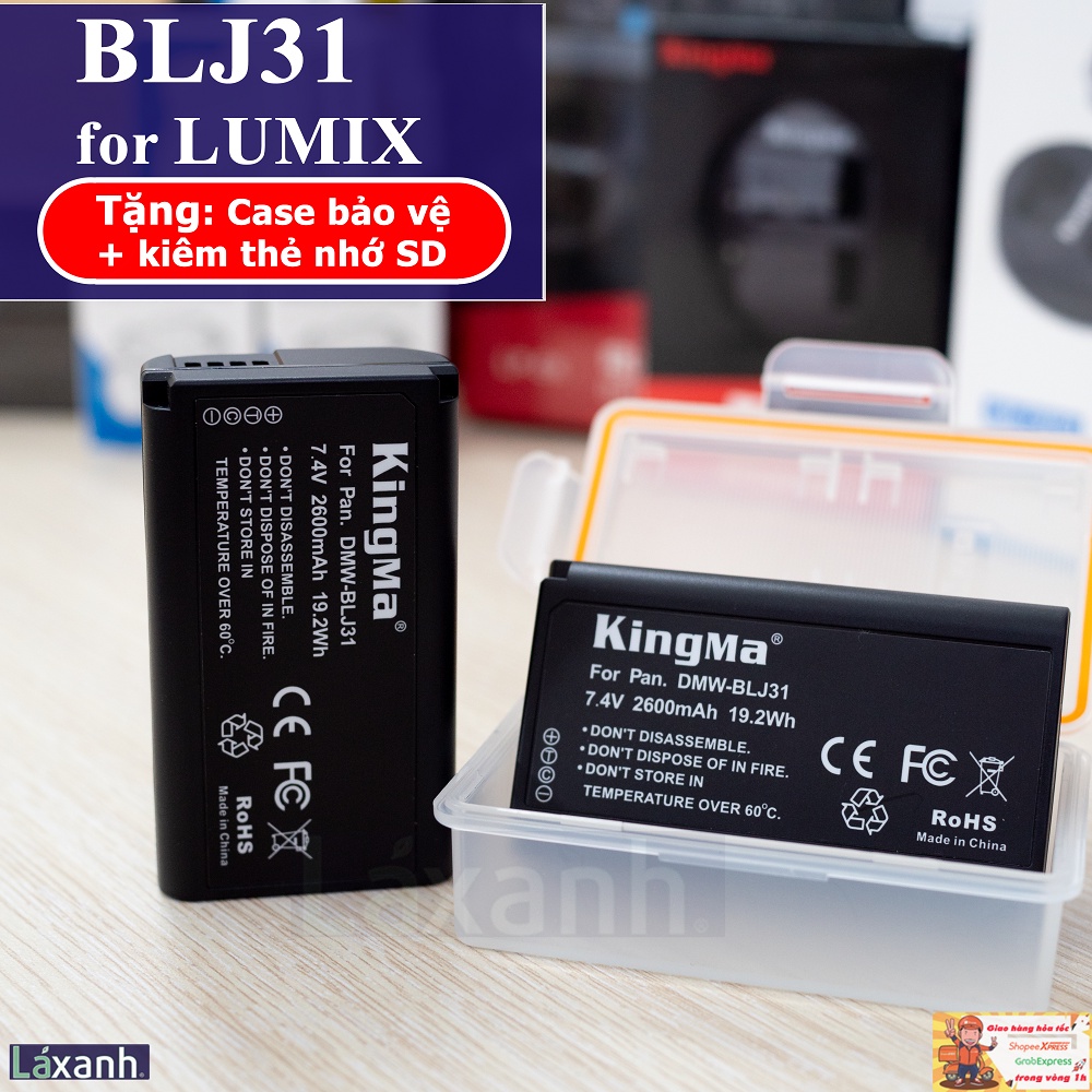 BLJ31 Lumix | Pin sạc máy ảnh chính hãng KINGMA BLJ31 DMW-BLJ31 dành cho PANASONIC LUMIX S1 S1H S1R
