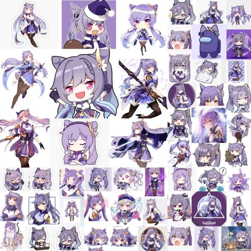 10-60 hình dán Stickers Keqing Genshin Impact decal