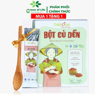 Dalahouse, Bột củ dền nguyên chất sấy lạnh 60gr organic giúp bổ máu, đạt tiêu chuẩn Châu Âu