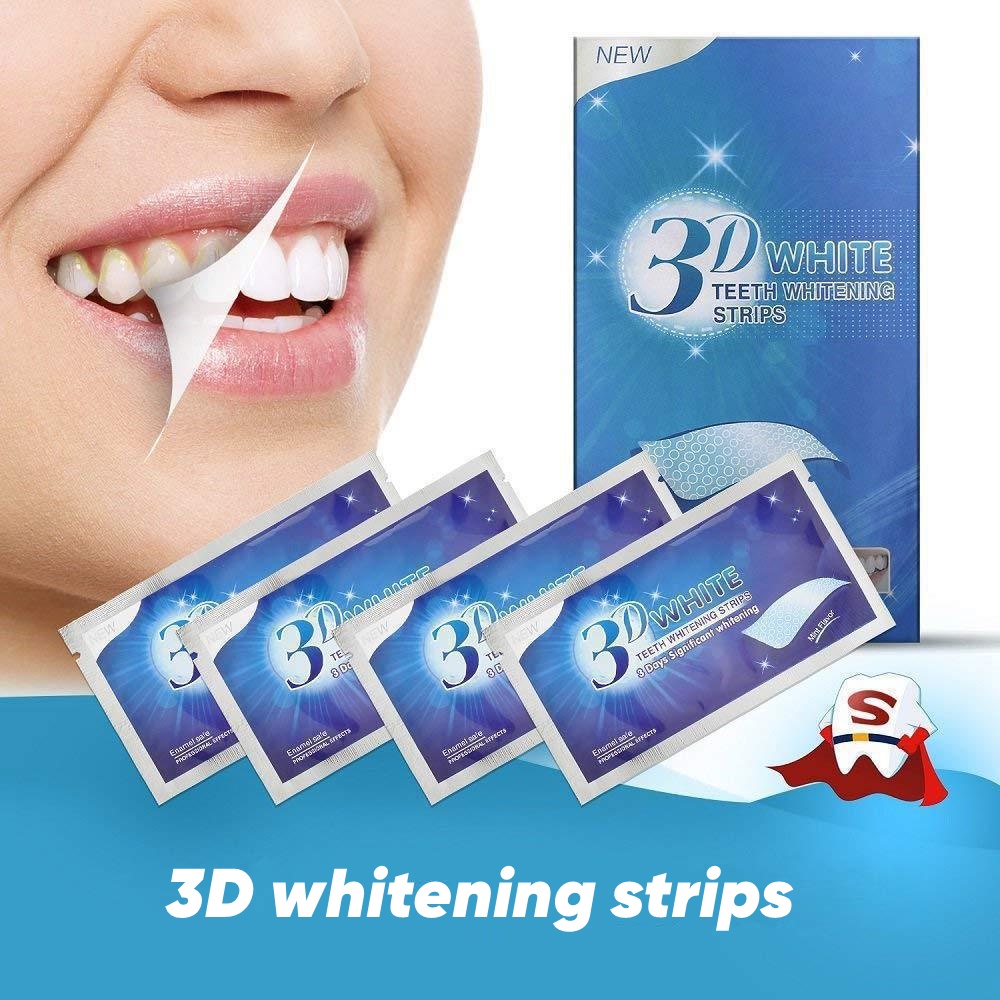Dải Làm Trắng 3D Giảm Răng Màu Vàng