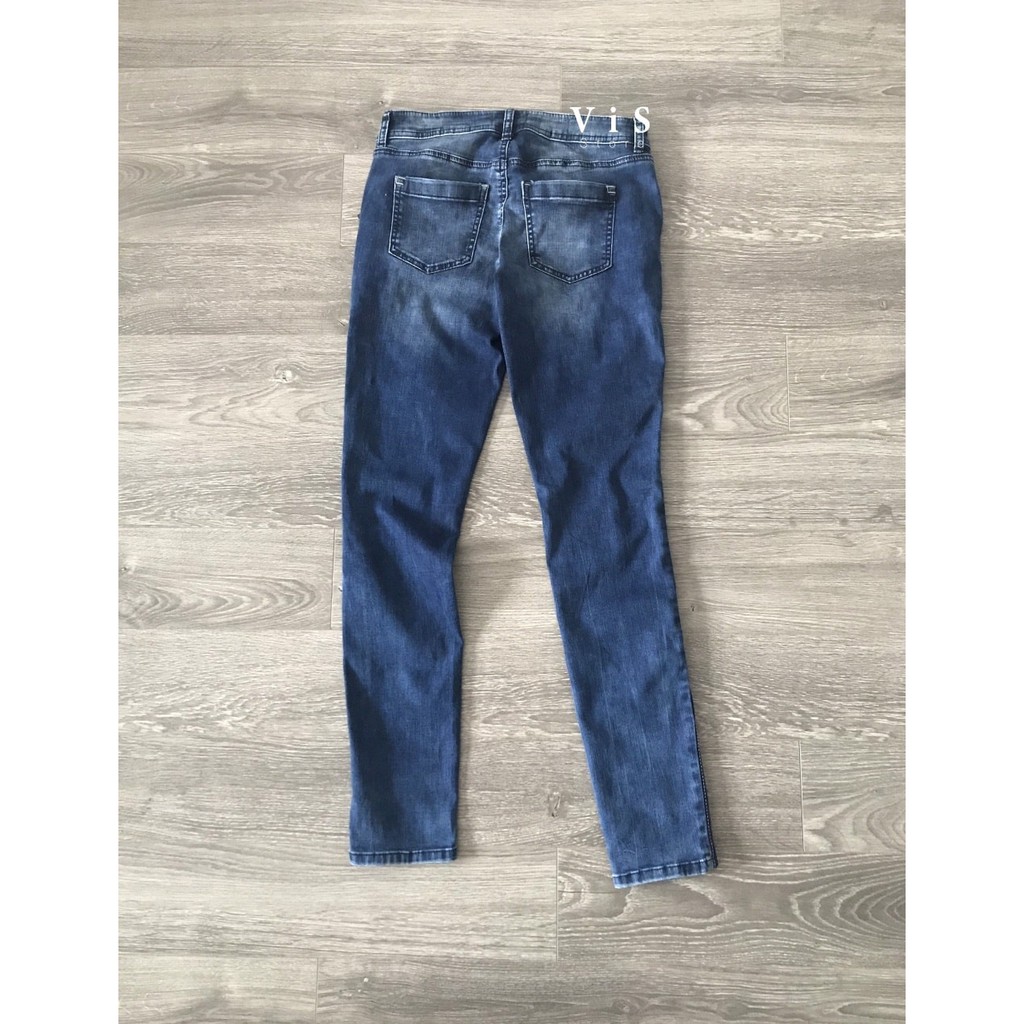 QUẦN JEAN NỮ MÀU XANH DÁNG ÔM VNXK