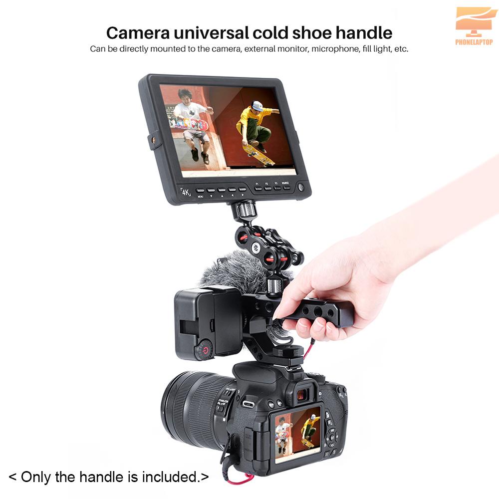 Tay Cầm Máy Ảnh Uurig R005 Bằng Hợp Kim Nhôm Với Ốc Vít 1 / 4 Inch 3 / 8 Inch 3 Lỗ