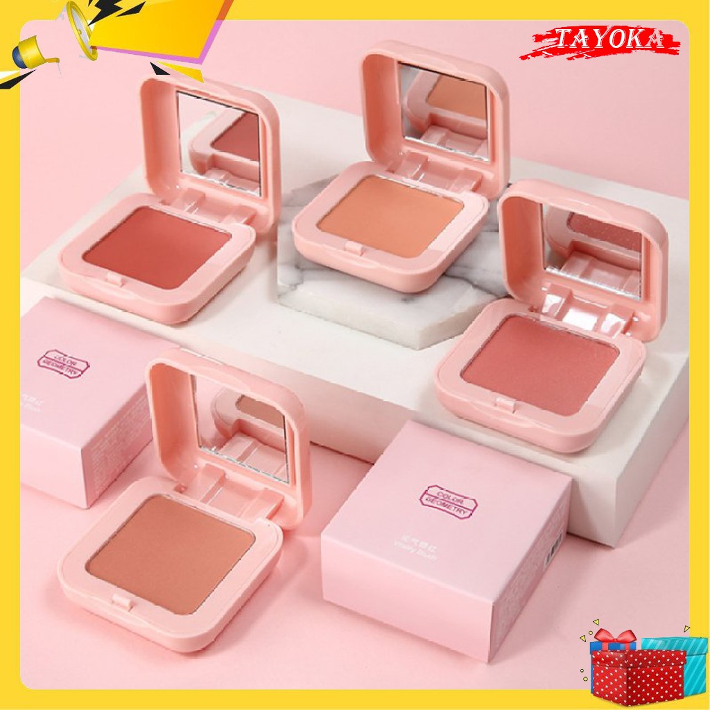 Phấn má hồng đơn sắc💙KÈM QUÀ TẶNG💙Lameila Blusher Color Geometry TAYOKA