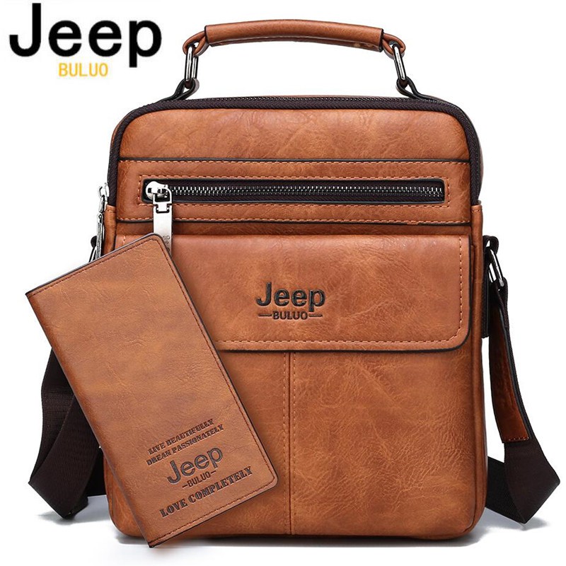 Jeep Buluo Mới Nam Da Túi Đeo Vai Thanh Lịch Túi Du Lịch Kỳ Nghỉ Cuối Tuần Túi Làm Việc 6601-3