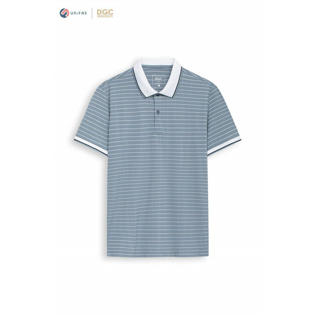 Áo Polo ngắn tay kẻ ngang DGC - SAPBC09M dáng suông, ít nhăn, thoáng khí, có co giãn nhẹ