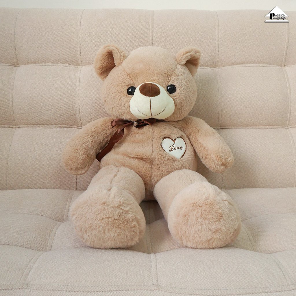 Gấu Bông Teddy Đeo Nơ Trái Tim Làm Quà Tặng Dễ Thương PA9707