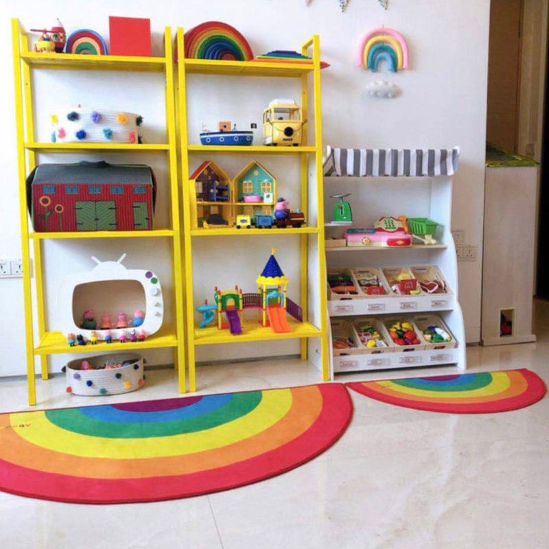 Thảm Lót Sàn Nhà Màu Cầu Vồng Độc Đáo Trang Trí Nhà Cửa