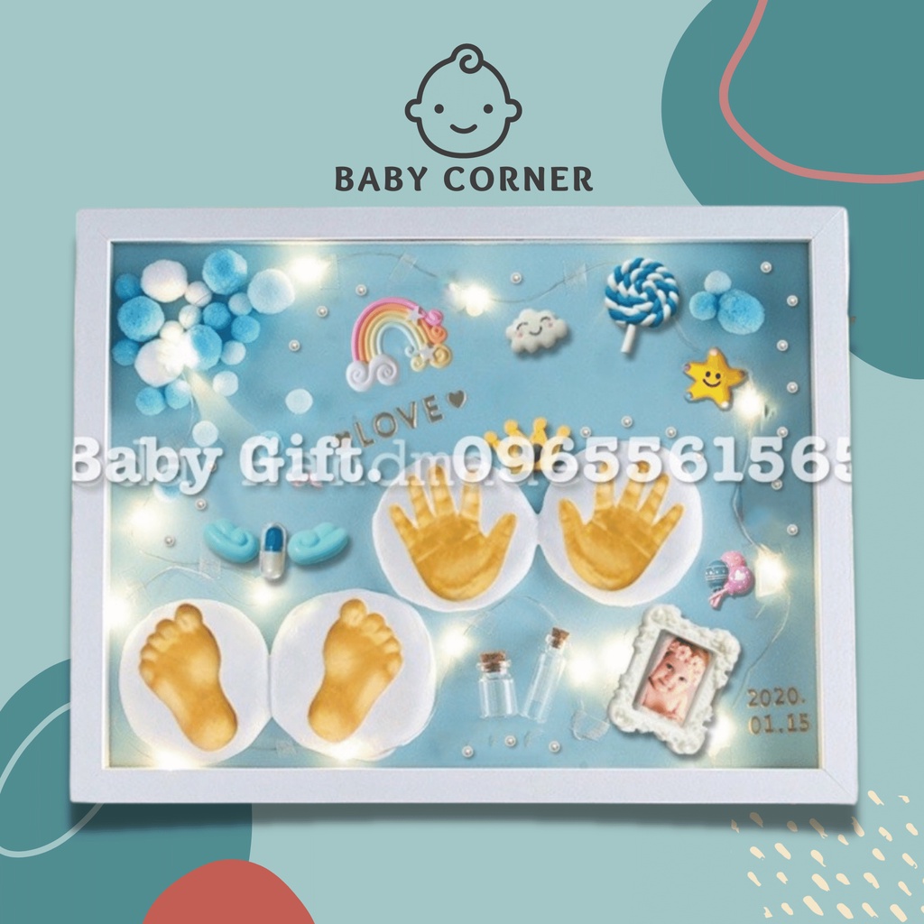 🍼Bộ Khung ảnh in dấu chân tay cho bé 🍼