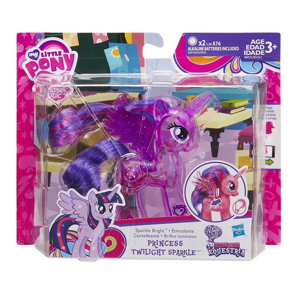 Hình chú ngựa phát sáng My Little Pony Explore Equestria Sparkle Bright Princess Twilight Sparkle (Mỹ)