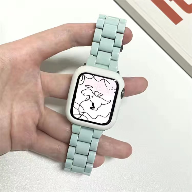 Bộ Dây Đeo + Vỏ Bọc Bằng Nhựa Cho Đồng Hồ Apple Watch 7 6 SE 5 4 3 2 1 Kích Thước 41MM 45MM 42MM 38mm 40mm 44mm 42MM