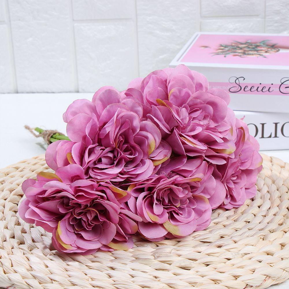 KUNHEV Bó Hoa Mẫu Đơn Nhân Tạo Tự Làm Dùng Để Trang Trí