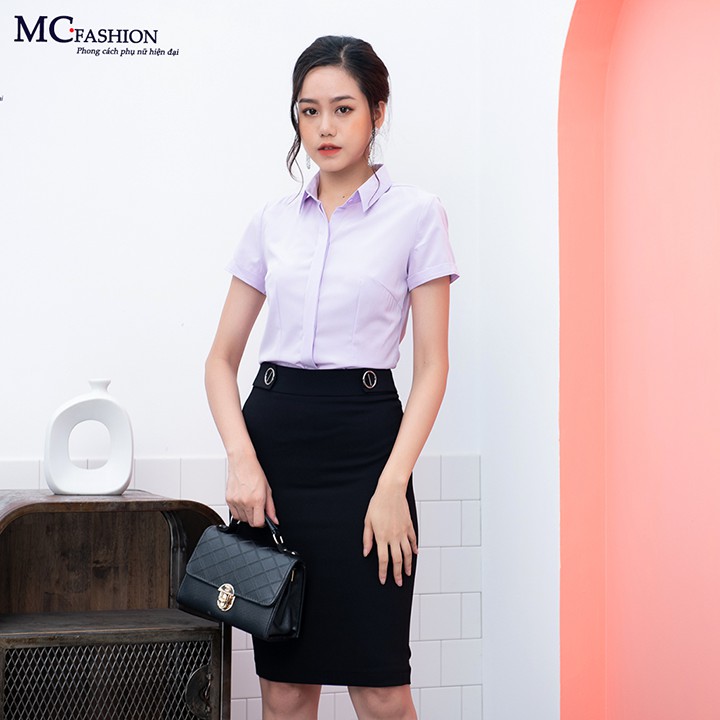 Áo sơ mi nữ đẹp MC Fashion A208 tím nhạt