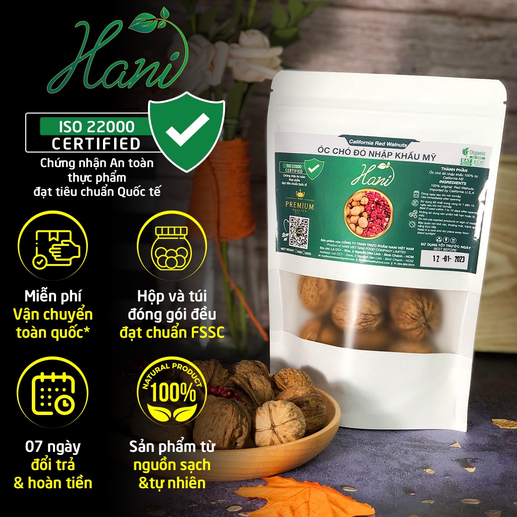 Óc Chó Đỏ Hartley Mỹ 500g nguyên vỏ - Hàng Nhập Khẩu Thượng Hạng  💰 Dinh dưỡng HANI FOOD