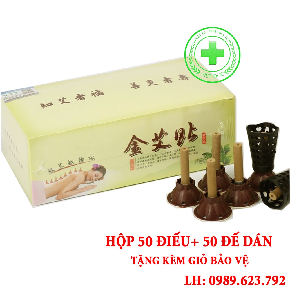 Điếu ngải dán- nhang ngải cứu dán 10mm-7mm{ SẴN ĐẾ DÁN-TẶNG GIỎ BẢO VỆ}